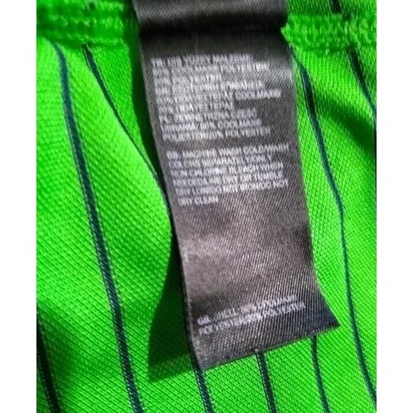 The North Face Mens Medium Green Striped Quarter Zip Short Sleeve Polo Shirt EUC - Picture 12 of 16